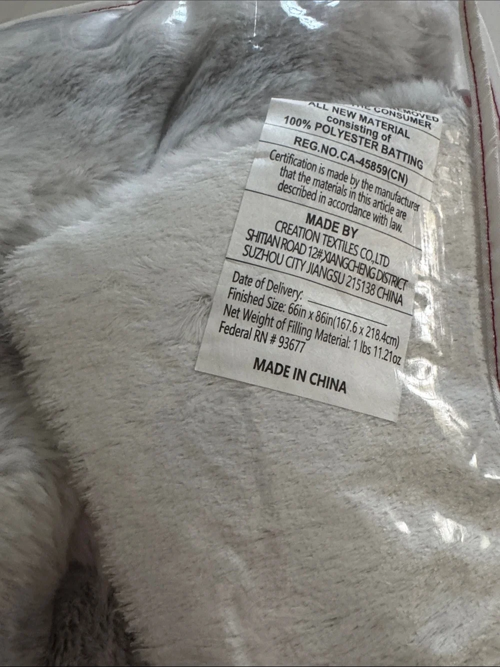 Faux Mink Twin Comforter Plush Fleece